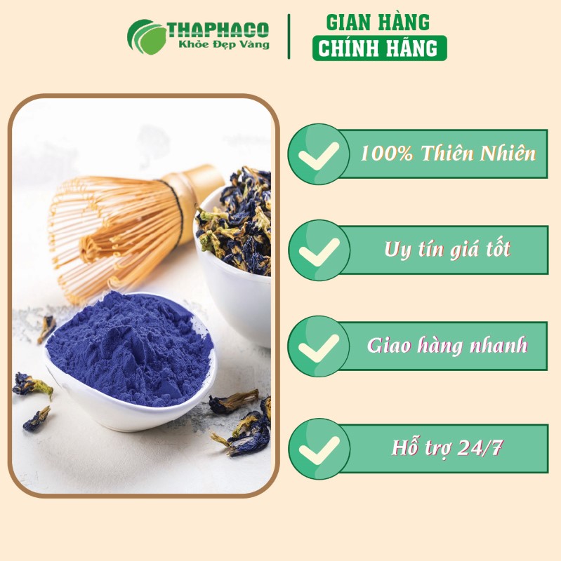 Bột hoa đậu biếc được sản xuất với quy trình sấy lạnh hiện đại