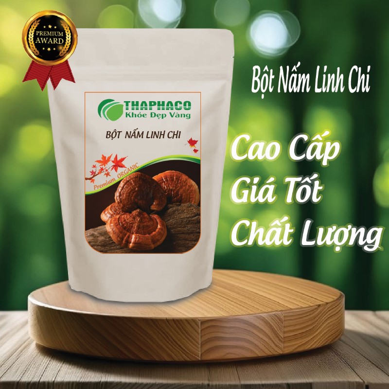 Hình ảnh thực tế sản phẩm 1kg bột nấm linh chi giá rẻ THAPHACO