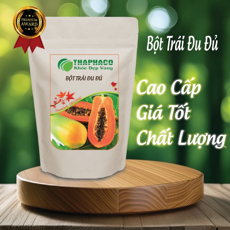 Túi sản phẩm 1kg bột trái đu đủ giá rẻ nguyên chất