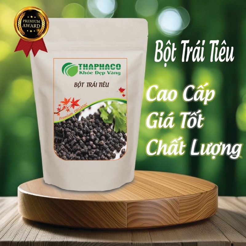 Túi sản phẩm 1kg bột tiêu giá rẻ nguyên chất tại THAPHACO