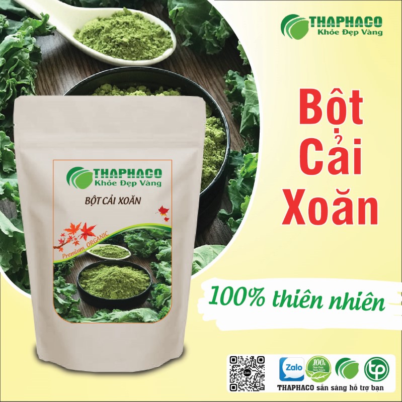 Trà bột cải xoăn sấy khô nguyên chất