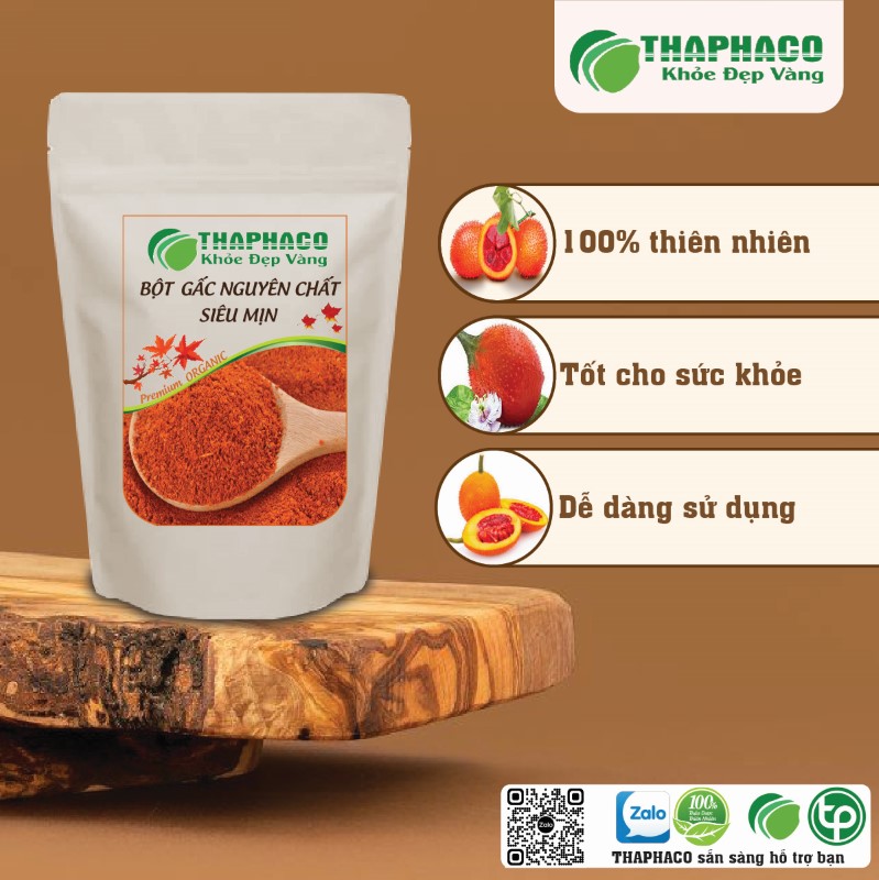 Công dụng của trà bột gấc nguyên chất siêu mịn