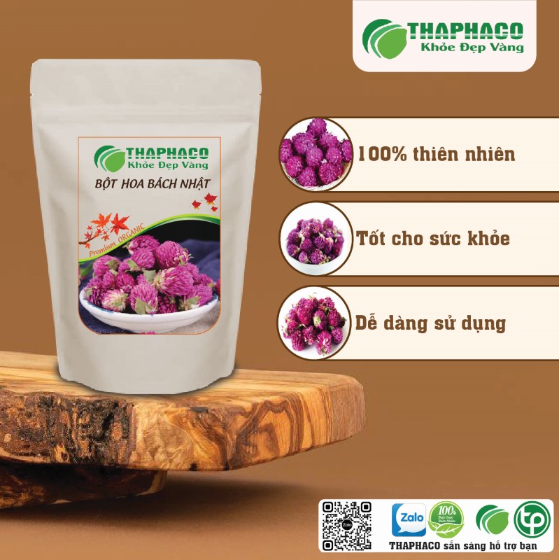 Công dụng của trà bột hoa bách nhật nguyên chất