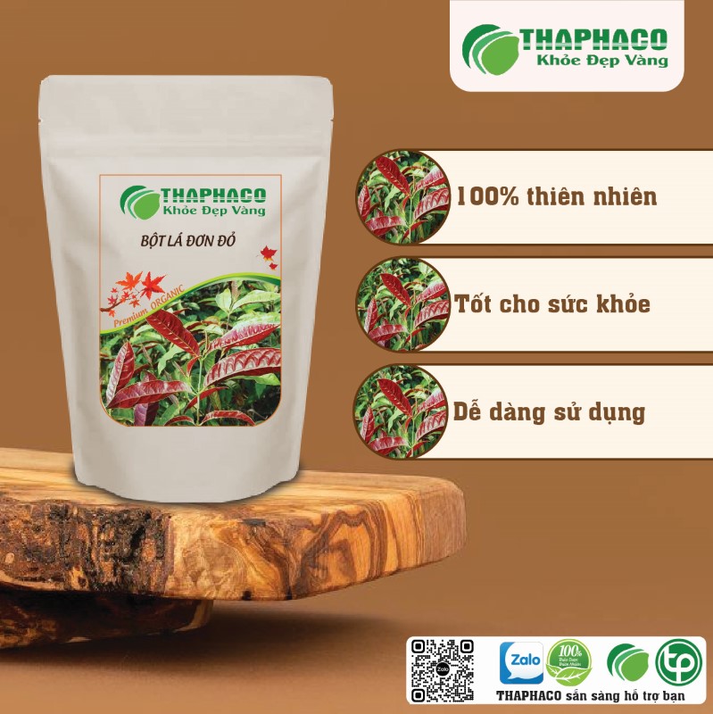 Công dụng của trà bột lá đơn đỏ nguyên chất