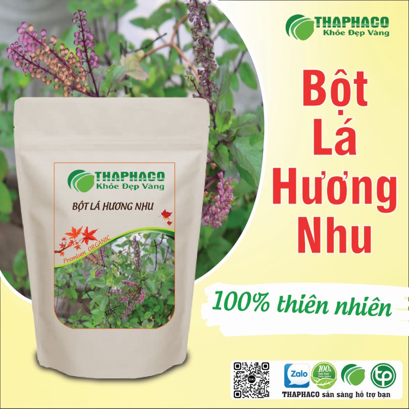 Trà bột lá hương nhu sấy khô nguyên chất