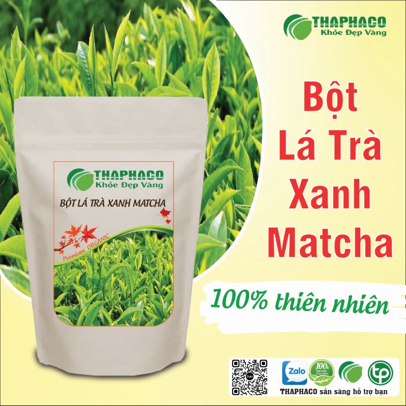 Trà bột lá trà xanh Matcha sấy khô nguyên chất