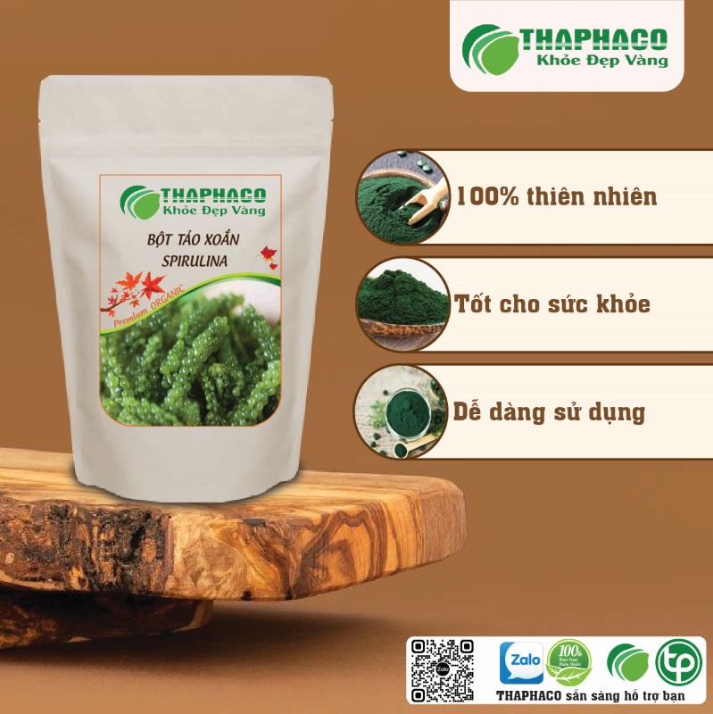 Trà bột tảo xoắn spirulina sấy khô nguyên chất