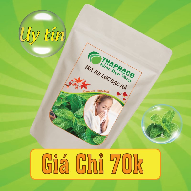 Nguyên liệu pha trà bạc hà túi lọc có giá bán chỉ 70k