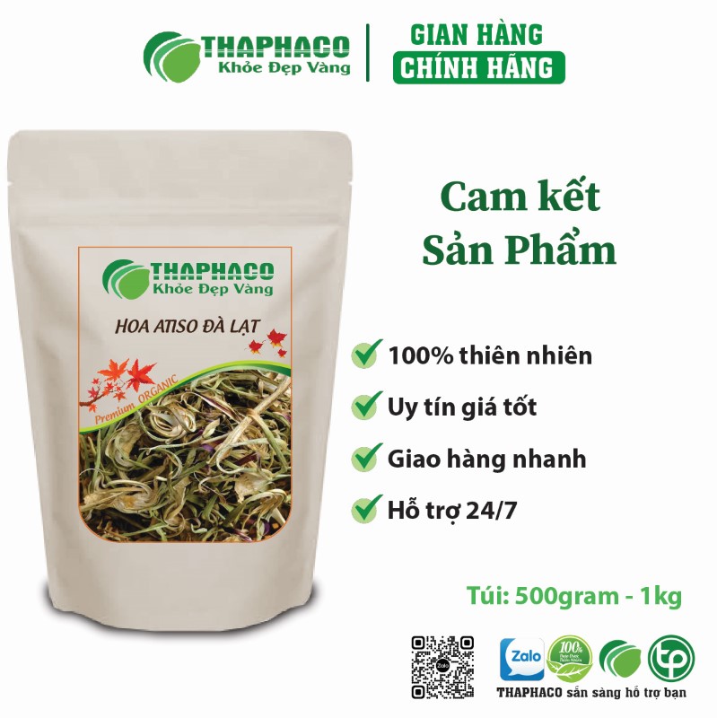 Hoa atiso Đà Lạt chất lượng của Trà hoa sấy khô (THAPHACO)