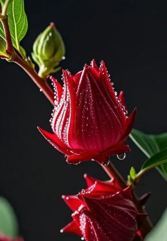 Hoa atiso đỏ khoe sắc