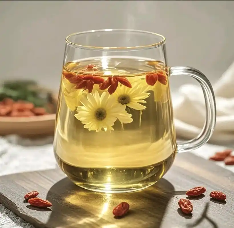 Pha trà hoa cúc trắng kết hợp kỷ tử