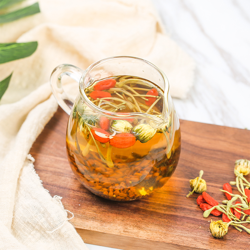 Pha trà nụ kim ngân hoa với kỷ từ và nụ cúc 