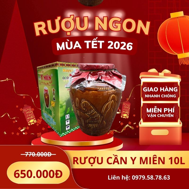 Mua rượu cần Y Miên 10 lít giá tốt tại TP.HCM