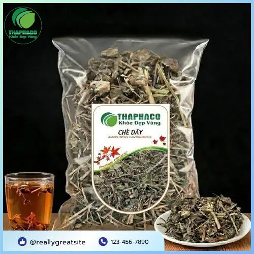 Sản phẩm Chè Dây THAPHACO khô đã được cắt nhỏ và phơi sấy đúng kỹ thuật