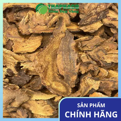 Củ đại hoàng đã thái lát phơi khô