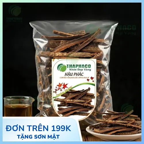Các lát Hậu Phác khô được sắp xếp trên bề mặt tự nhiên