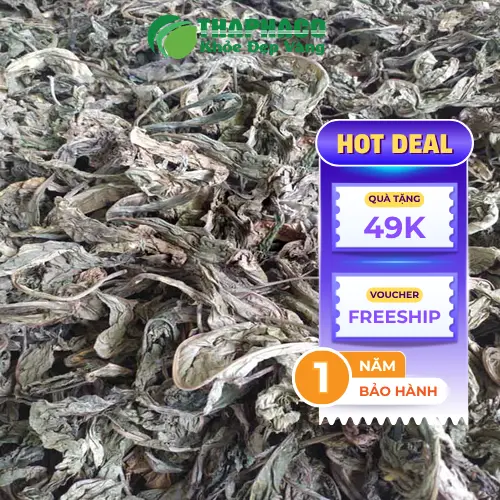 Giá lá khôi tía sấy khô 550.000 VNĐ/kg tại THAPHACO