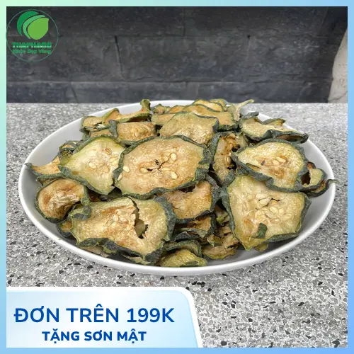 Hình ảnh bí đao sấy lạnh được cắt lát và sấy khô