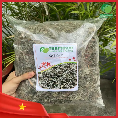 Nước chè dây pha trong, màu vàng nhạt