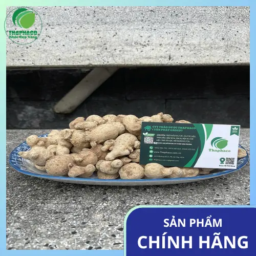Hình ảnh củ tam thất nam sấy khô, đóng gói thành phẩm của THAPHACO