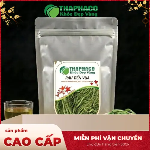 Rau tiến vua khô loại 1 có màu xanh ngả vàng tự nhiên