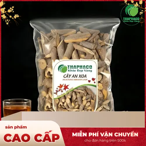 Hình ảnh cây an xoa khô đã được sơ chế và cắt nhỏ