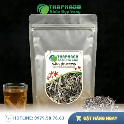 Nấm lộc nhung khô, một loại thảo mộc có hình dáng độc đáo