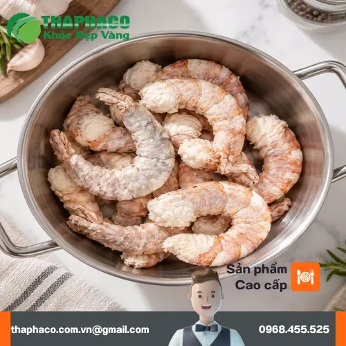 Đóng gói tôm sấy thăng hoa số lượng lớn phân phối sỉ